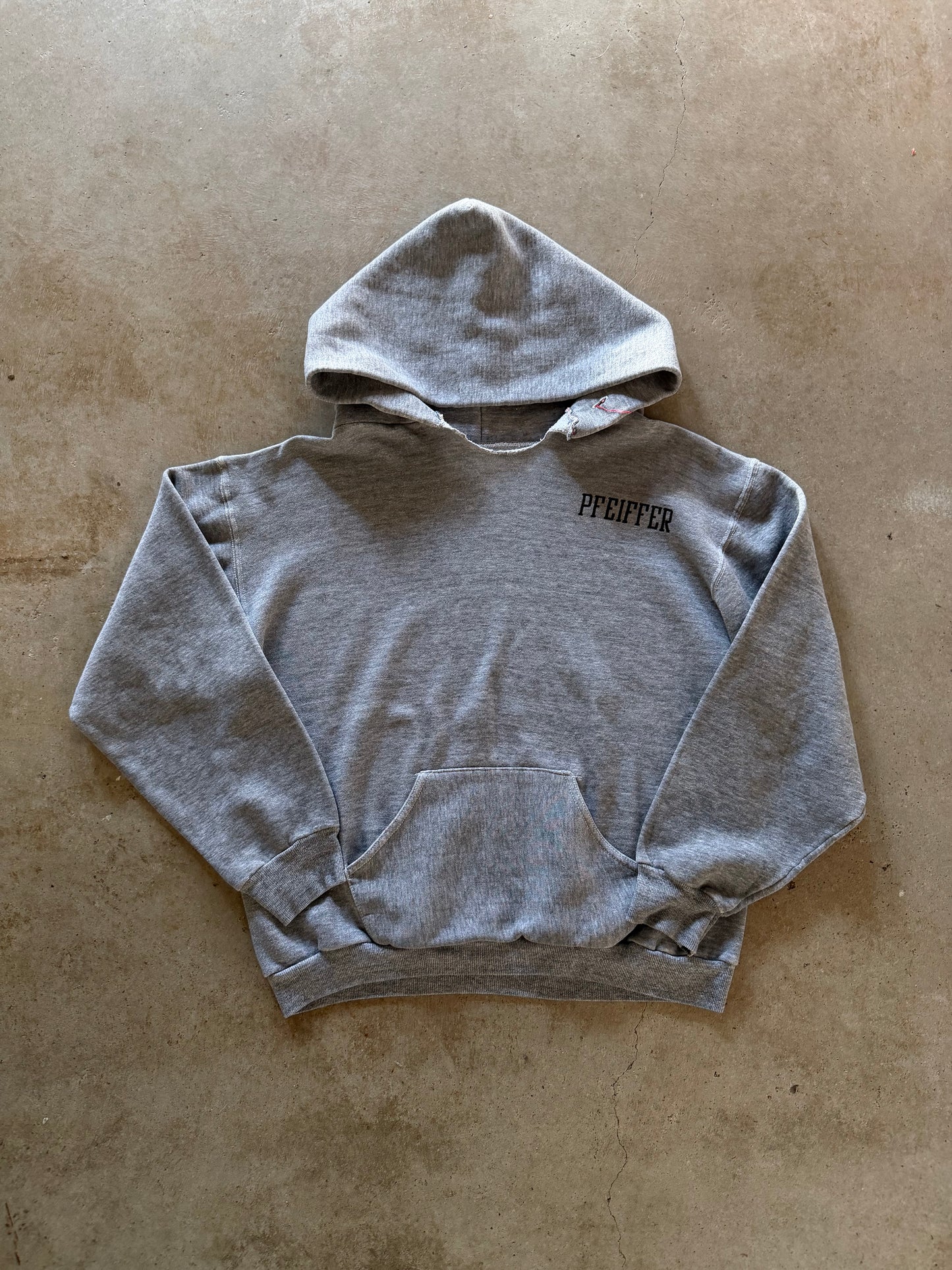 VTG Pfeiffer Gray Cropped Hoodie Sz M/L