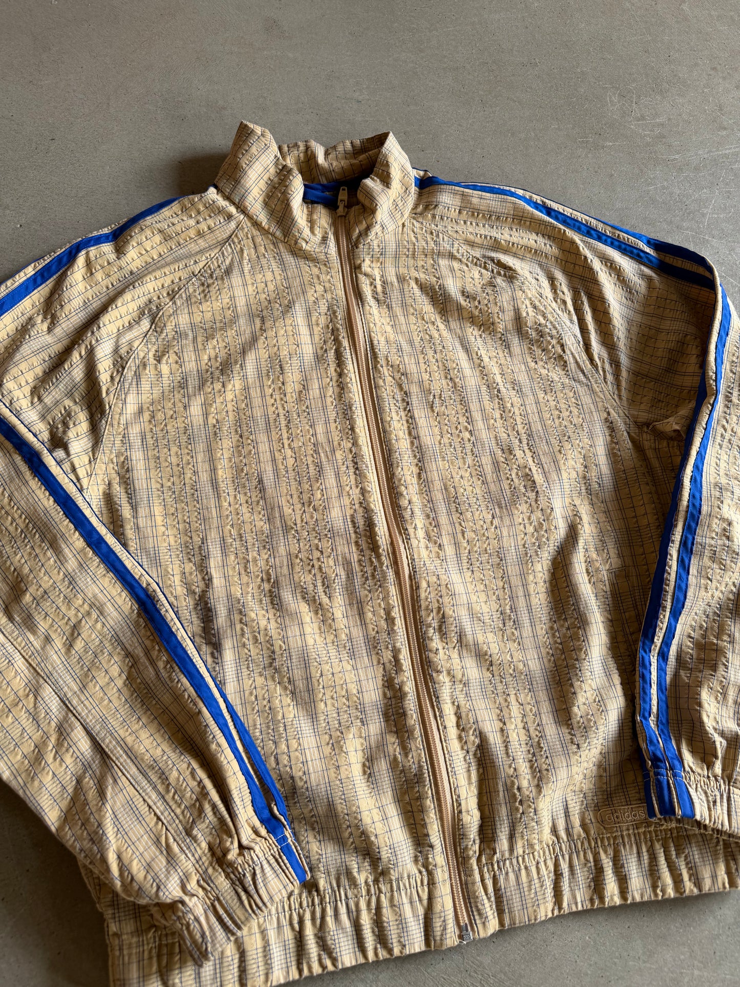 Adidas Checkered Bomber Jacket Sz M/L