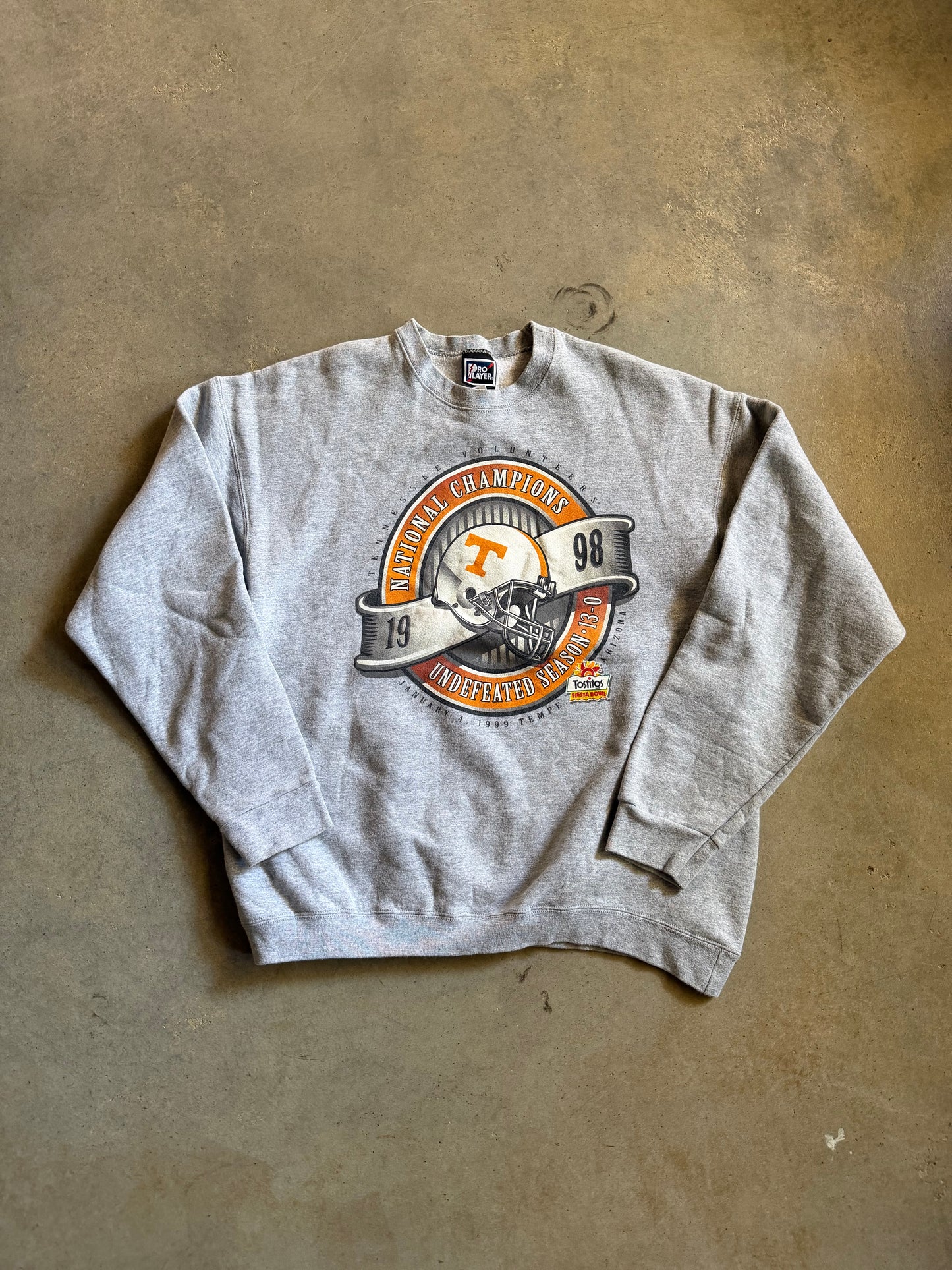 VTG Tennessee Volunteers 1998 Gray Sweatshirt Sz 2XL