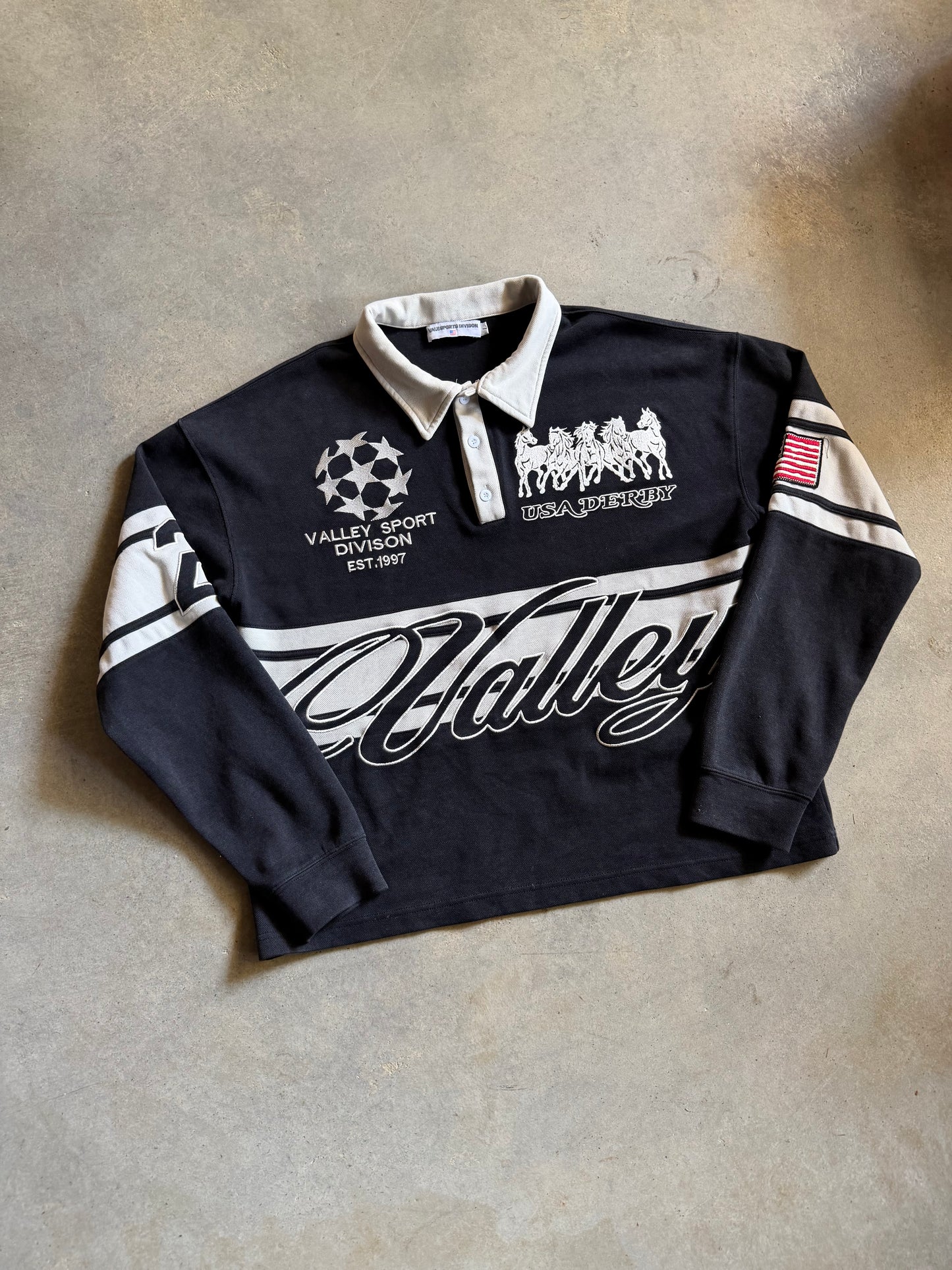 Vale Sport Division USA Derby LS Polo Sz L