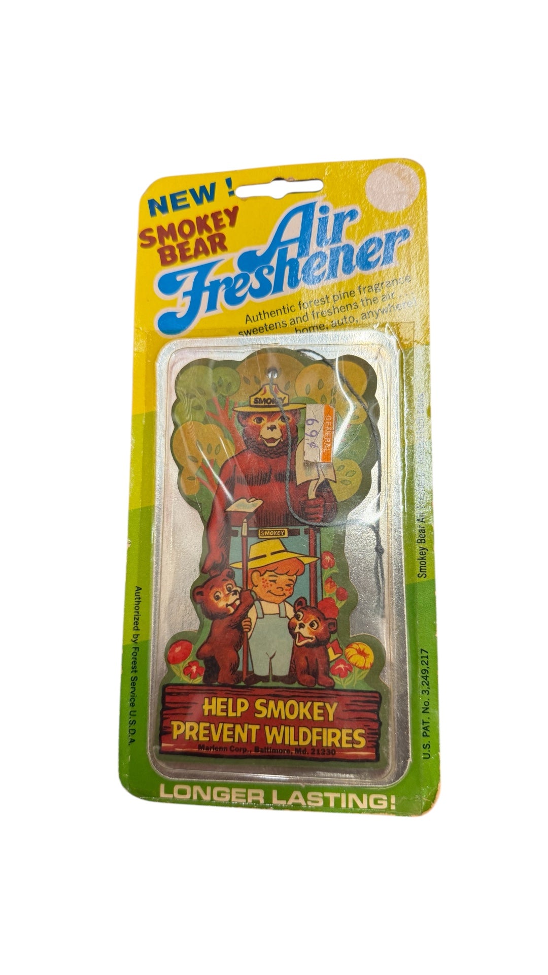 VTG 70s Smokey the Bear Air Freshner