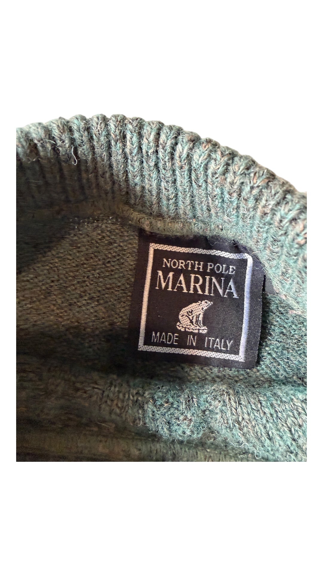 VTG North Pole Made In Italy Wool Blend Sweater Sz L