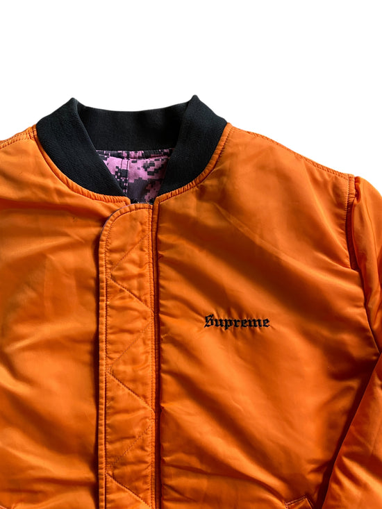 Supreme FW17  Pink Digi Camo  MA-1 Bomber Jacket Sz L
