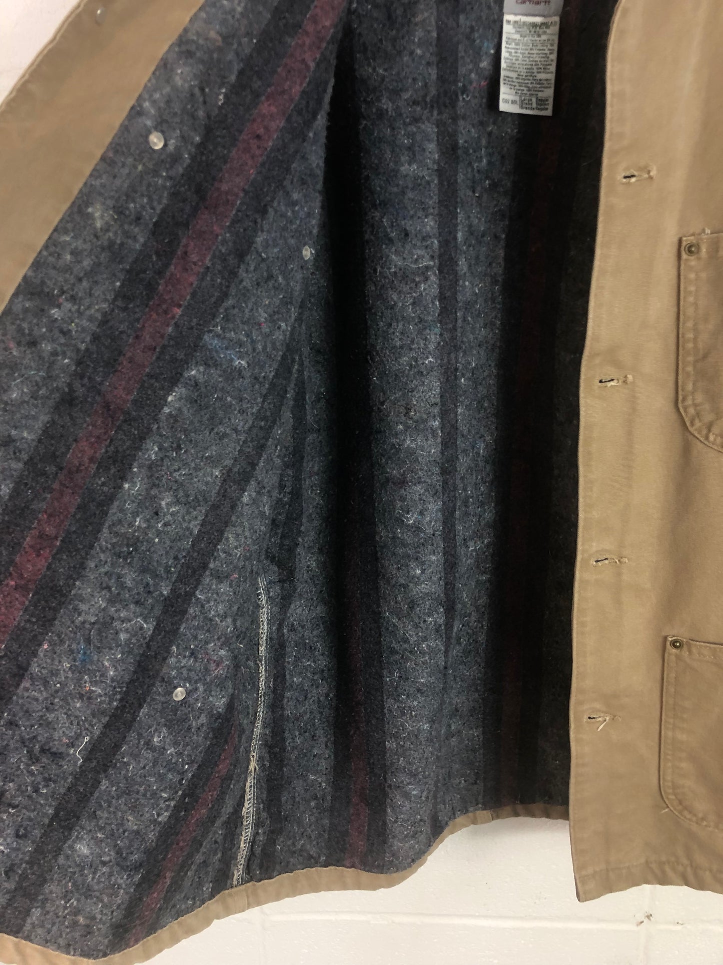 VTG Carhartt Wool Lined Corduroy Collar Jacket sz L/XL