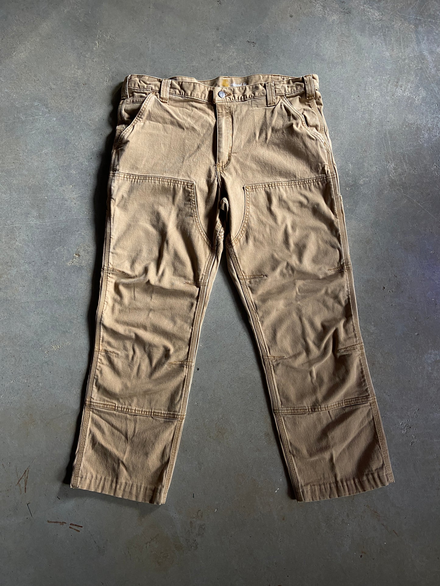 Y2K Carhartt Tan Double Knee Pants Sz 38x28