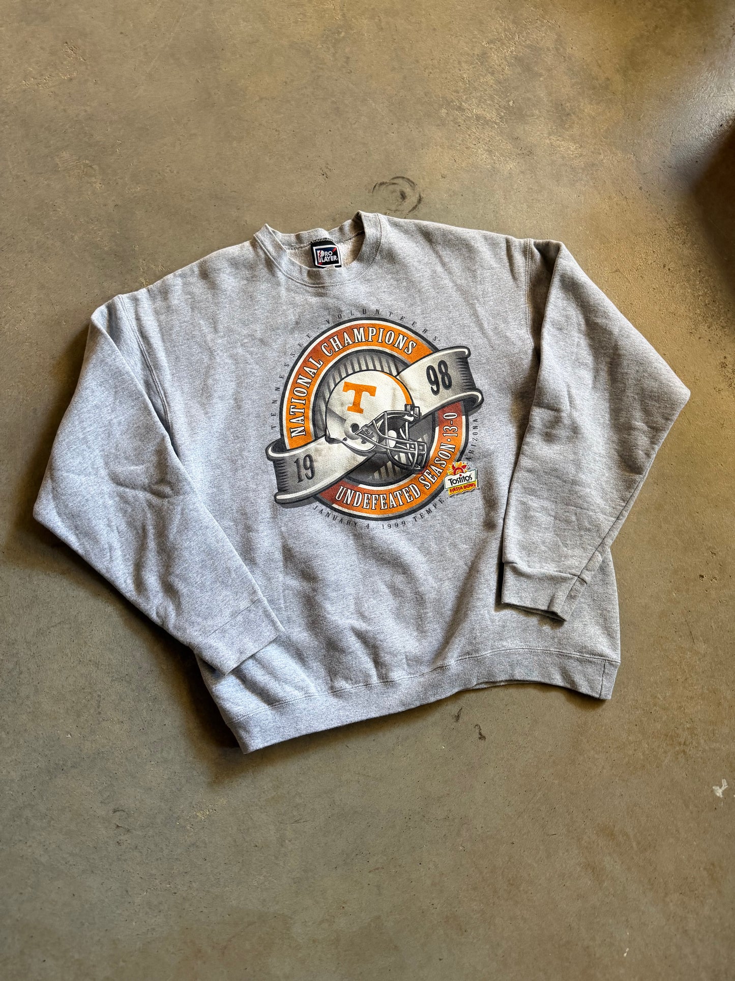 VTG Tennessee Volunteers 1998 Gray Sweatshirt Sz 2XL