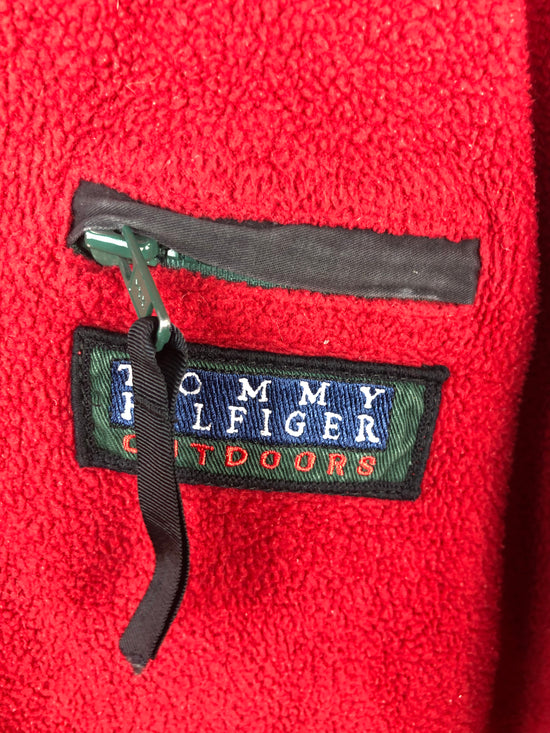 VTG Tommy Hilfiger Outdoors Fleece Quarter Zip Sweater Sz XL