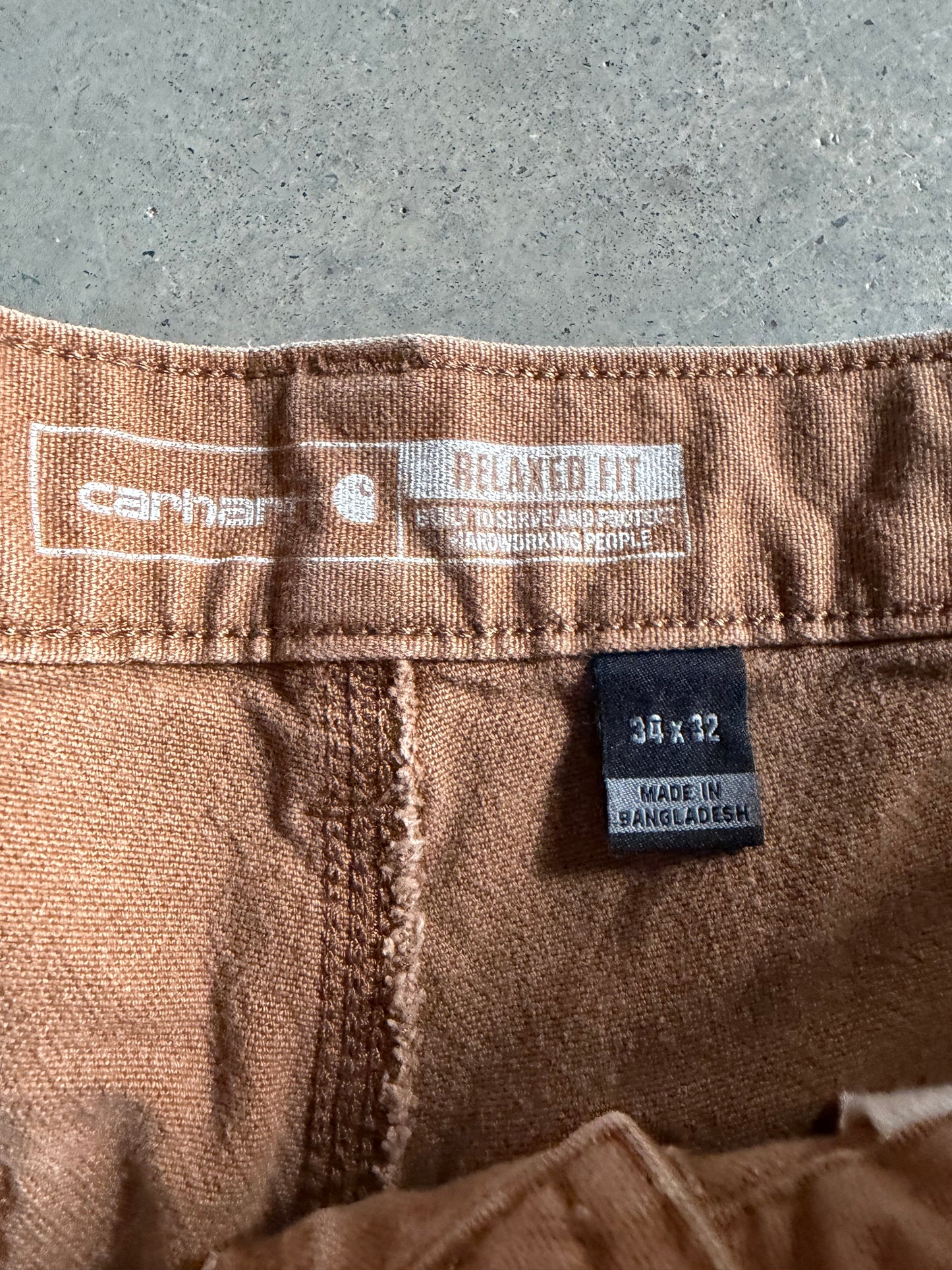 Carhartt Tan Double Knee Pants Sz 34x30