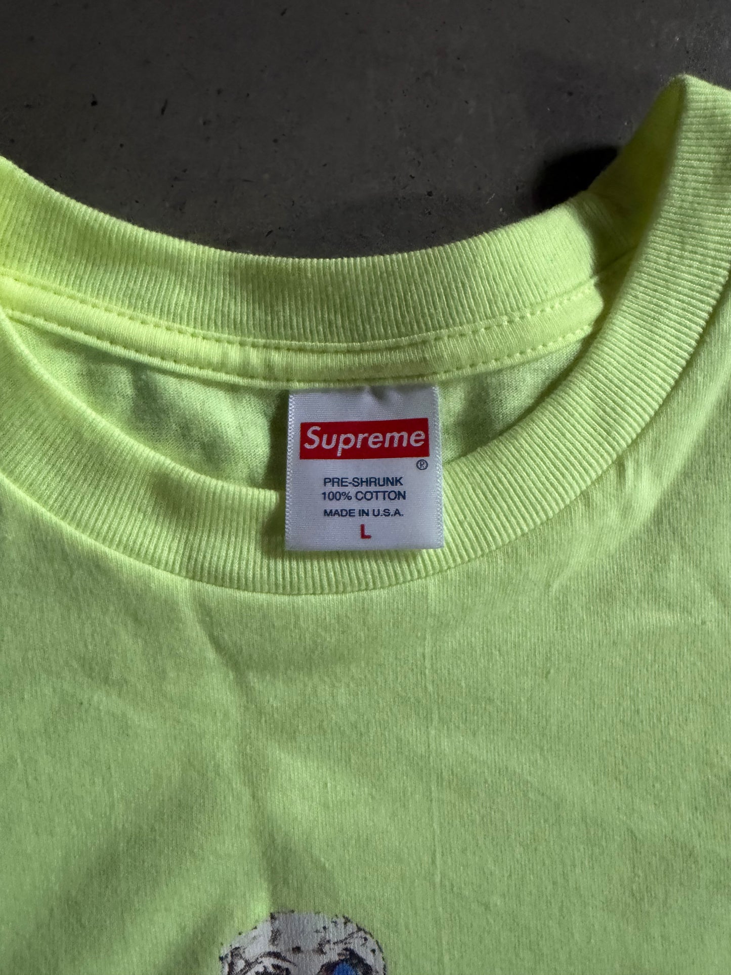 Supreme Skeleton Tee Bright Yellow Sz L