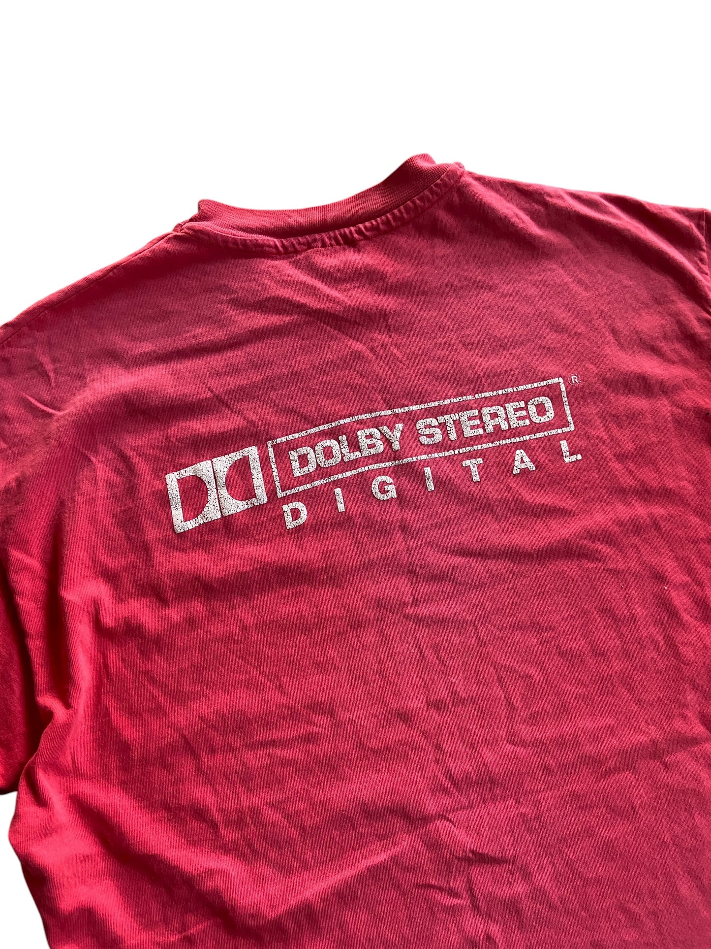 VTG Dolby Stereo Digital Faded Red Tee Sz L