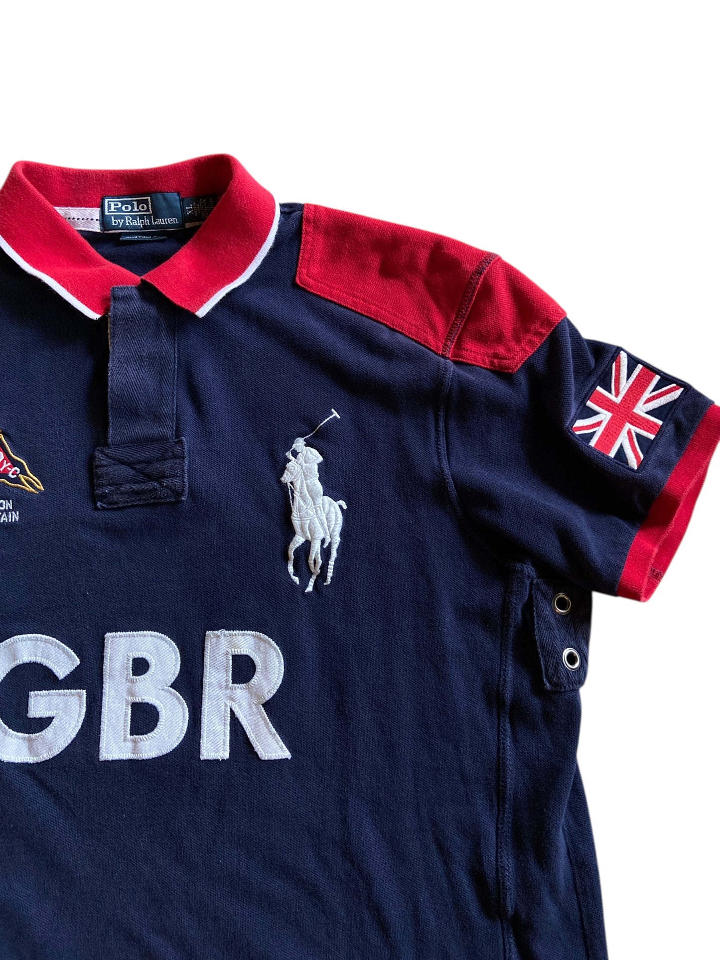 Y2K Polo Ralph Lauren Great Britain Cup Polo Sz XL