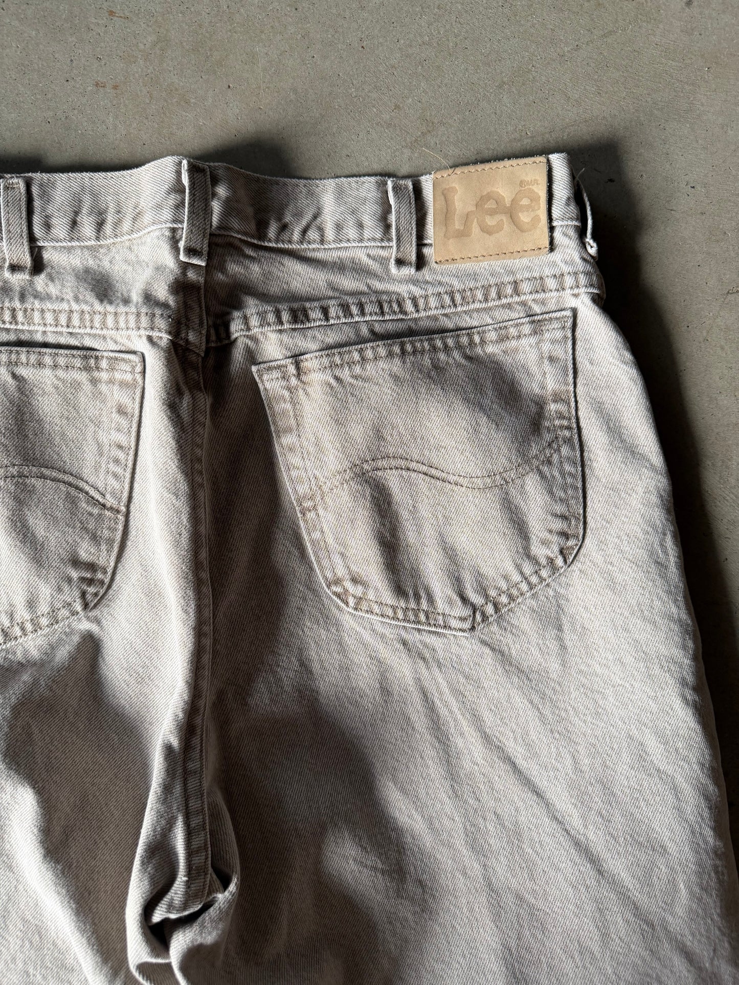 VTG Lee Tan Denim Jeans Sz 34x34