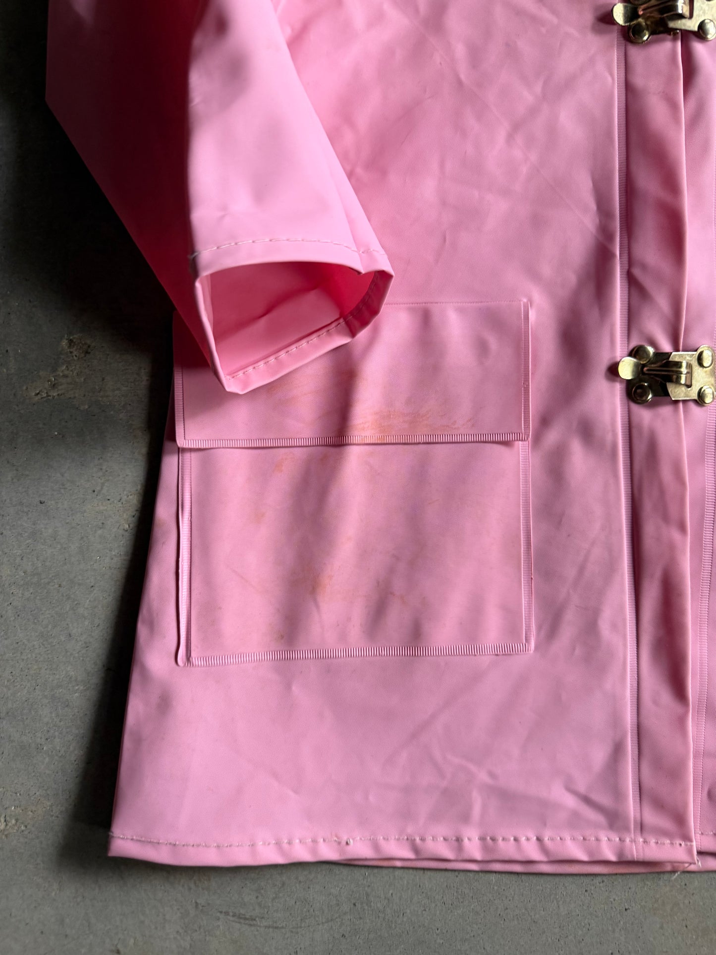 VTG 80s Kids Cabbage Patch Kids Raincoat Sz Yth Small