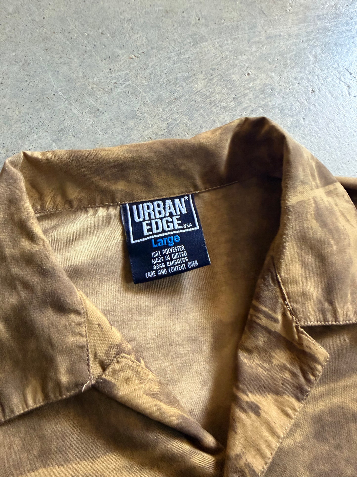 Y2K Urban Edge Samurai Button Up Shirt Sz L