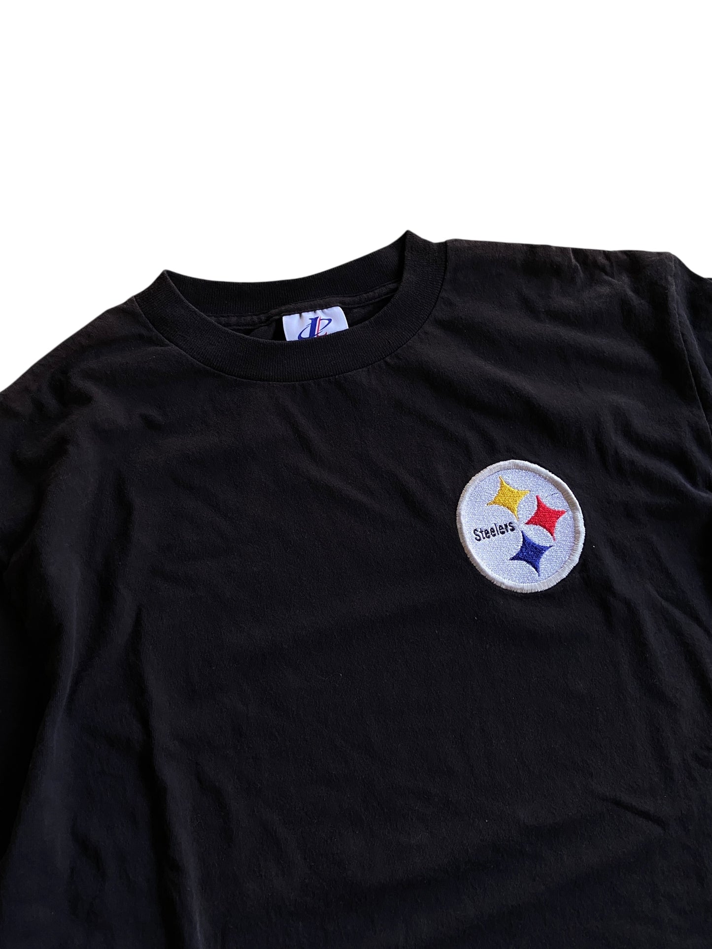 VTG Pittsburgh Steelers Embroidered Crest Tee Sz M/L