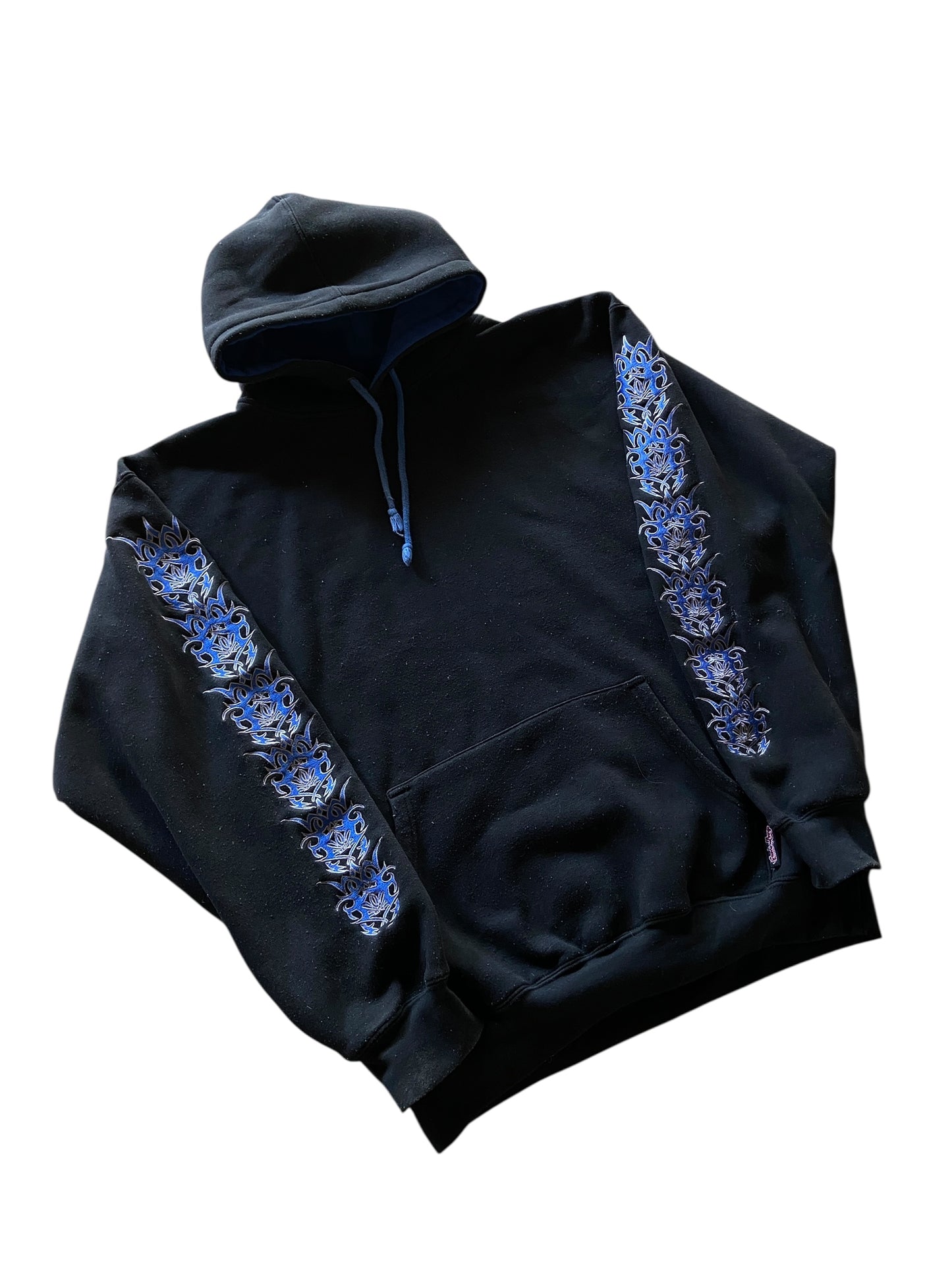 Y2K Sapphire Lounge Affliction Hooded Sweatshirt Sz XL