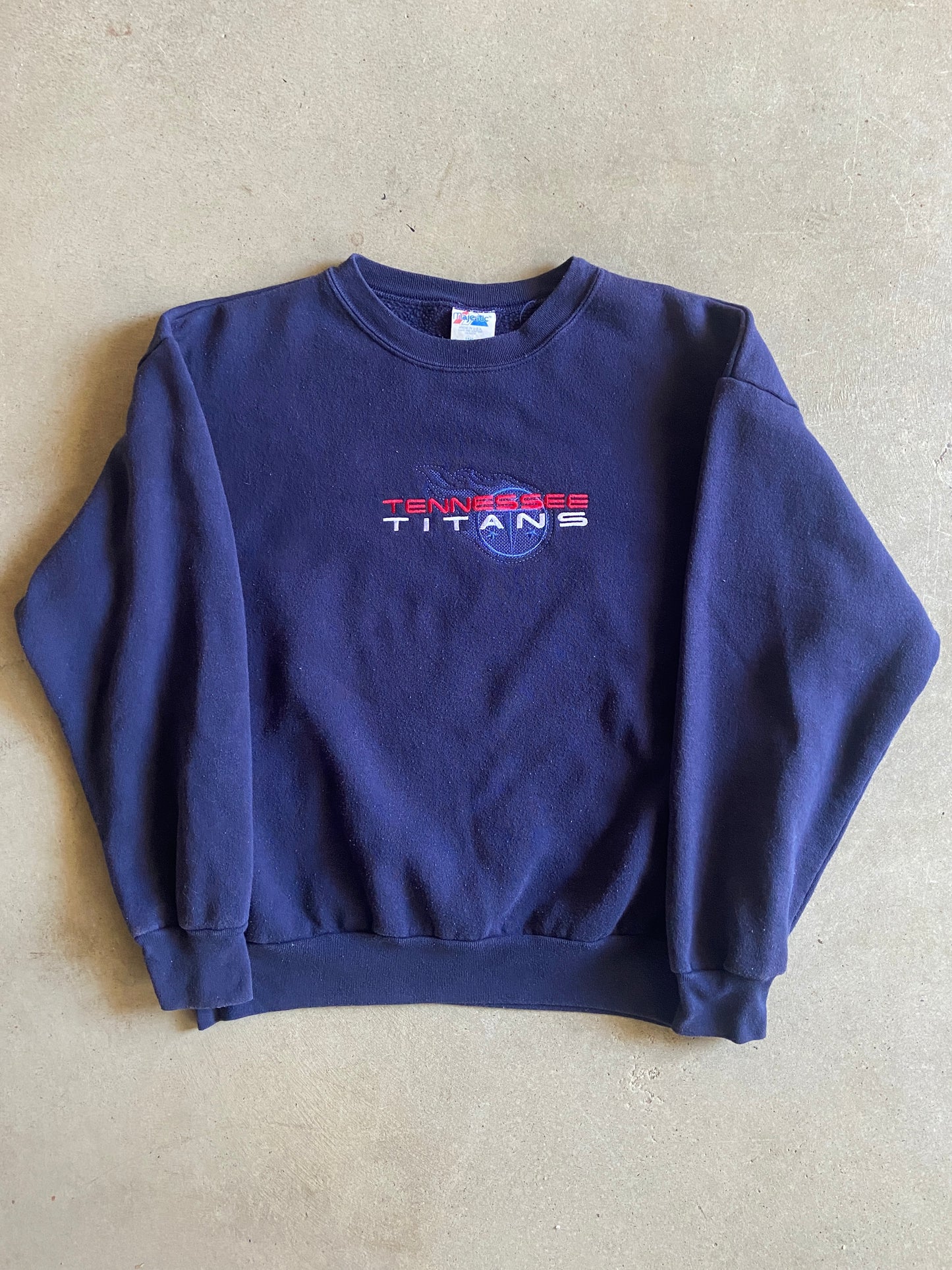 VTG Tennessee Titans Embroidered Sweater Sz XL