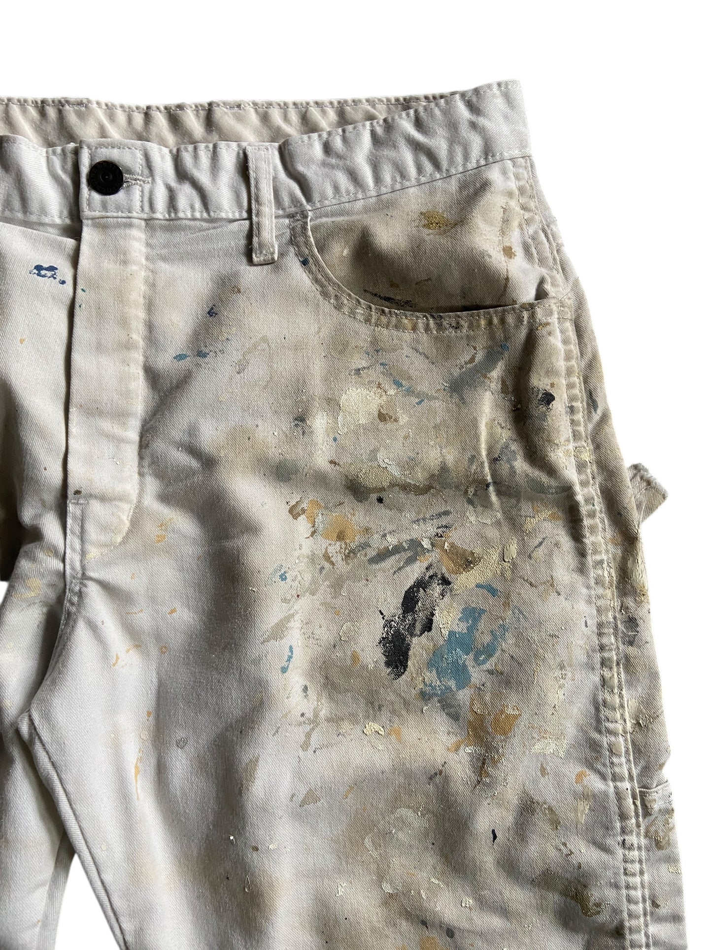 VTG Dickies Brown/Gray Paint Splash Pants Sz 32x31