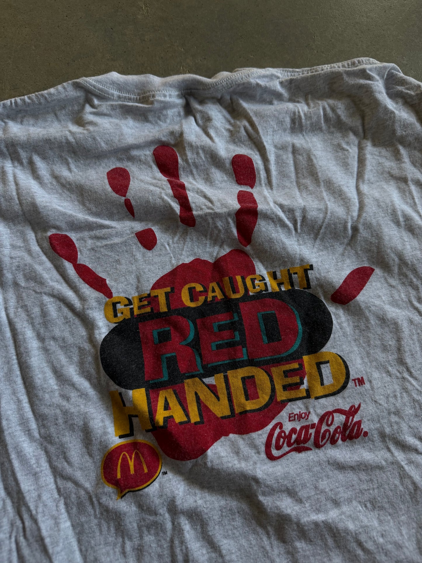 VTG Cocacola Get Caught Red Handed LS Tee Sz XL