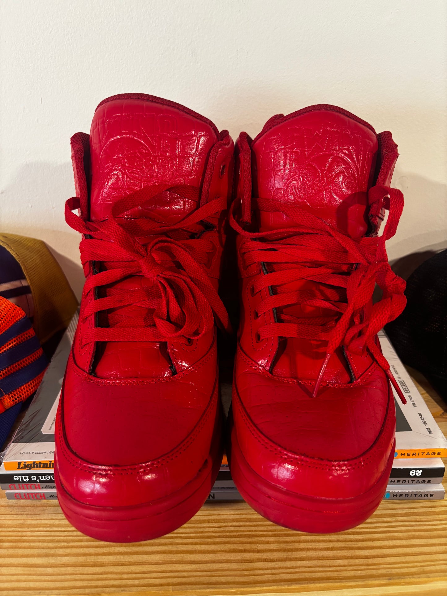 Preowned Ewing 33 Hi Croc Skin Sz 9M