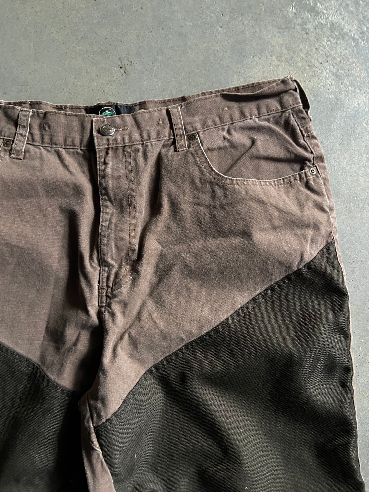 Y2K Red Head Brush Pants Sz 36x30