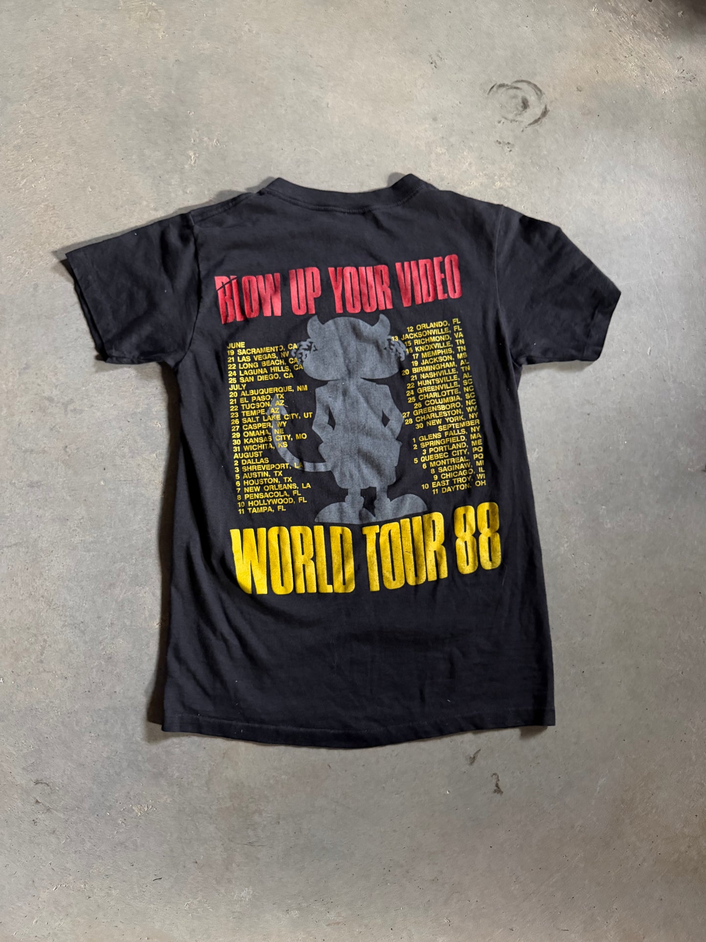 VTG AC/DC Blow Up Your Mind World Tour 1988 Tee Sz S