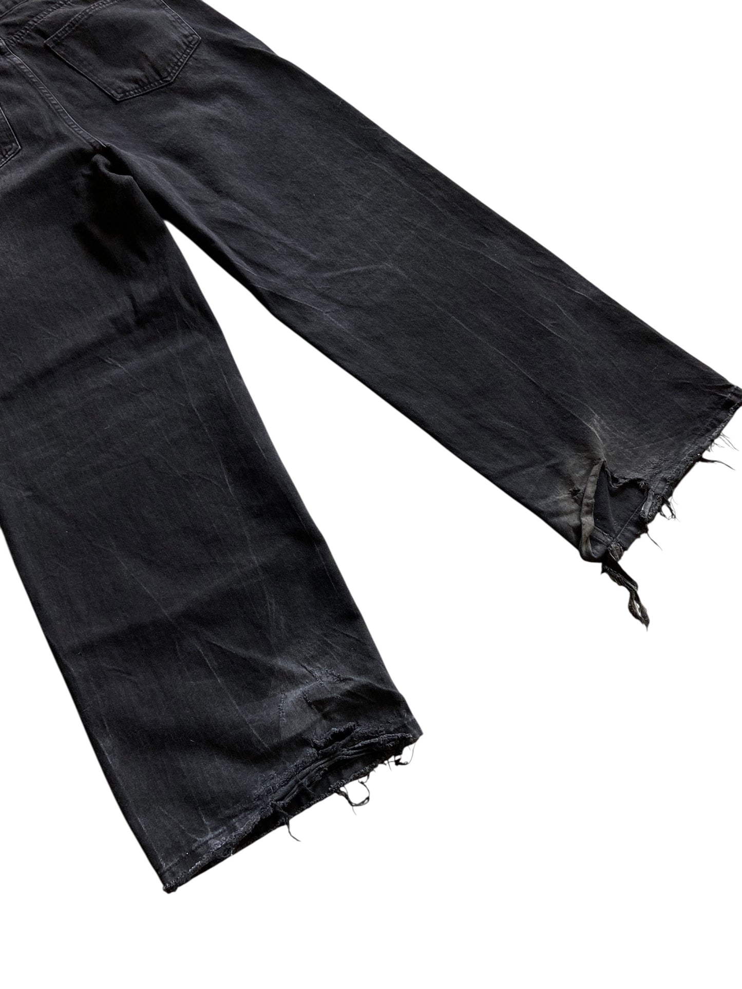 Found Black Denim Baggy Jeans Sz 33x31