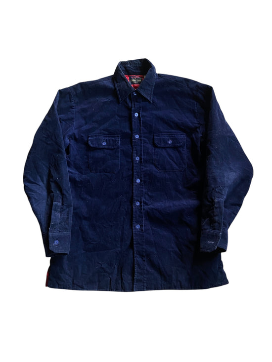 VTG Sportswear Country Touch Blue Flannel Button Up Shirt Sz M/L