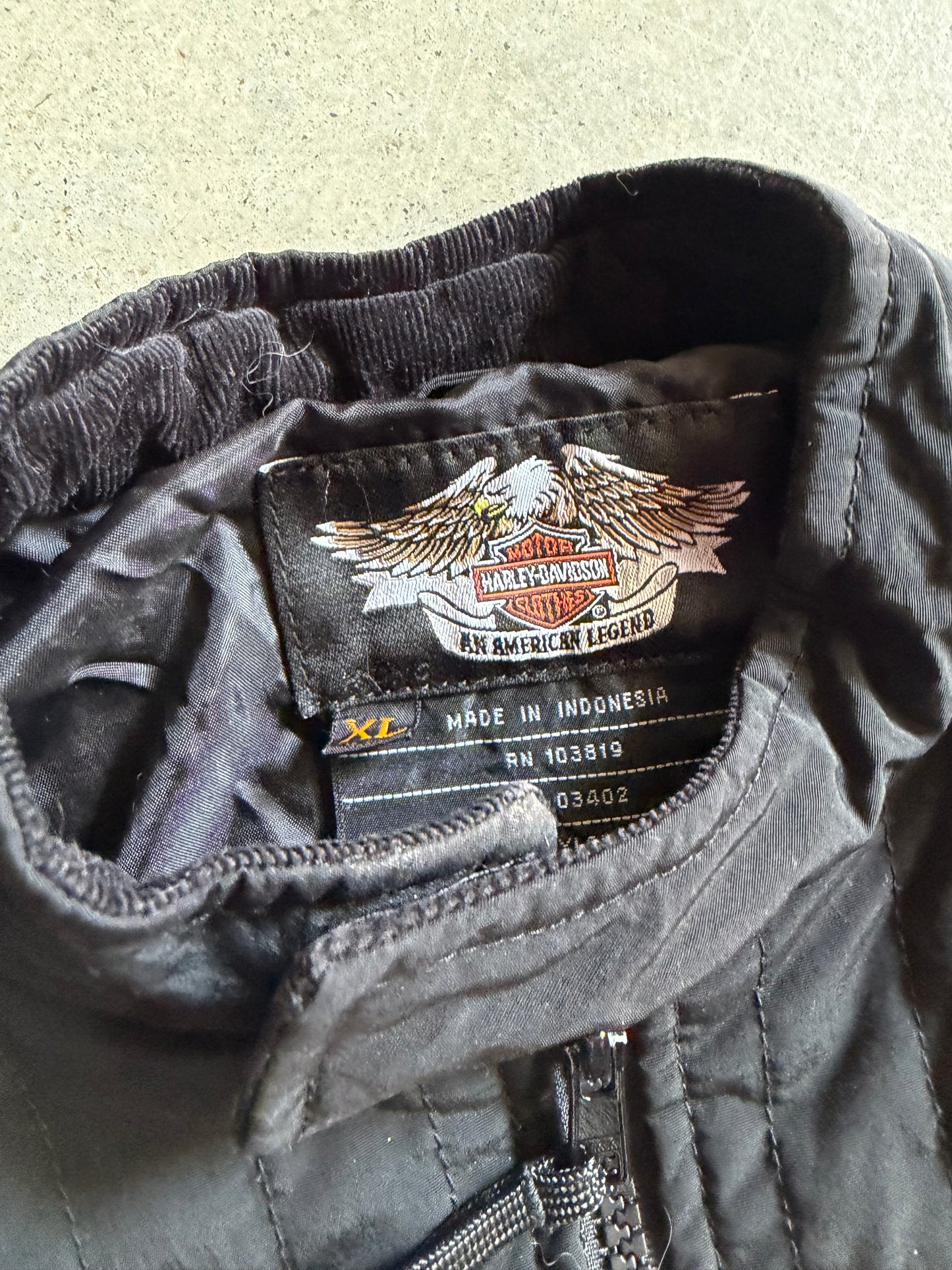 VTG Harley Davidson Orange/Black Jacket Sz Youth XL