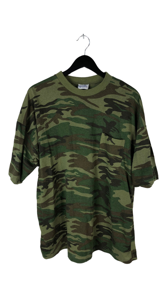 Load image into Gallery viewer, VTG Camo Pocket Tee Sz XL
