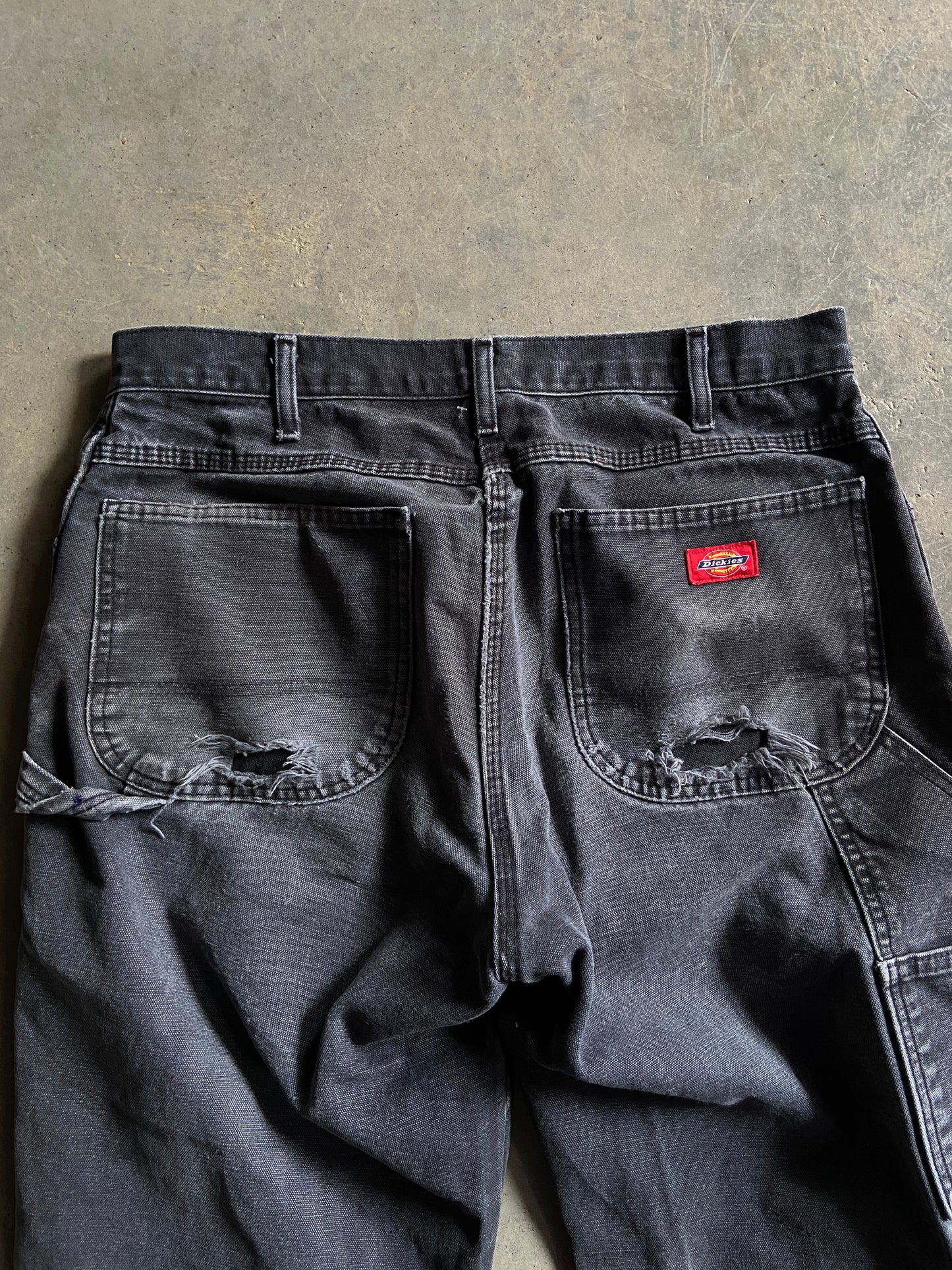 Vintage Thrashed Dickies Black Pants Sz 34x31