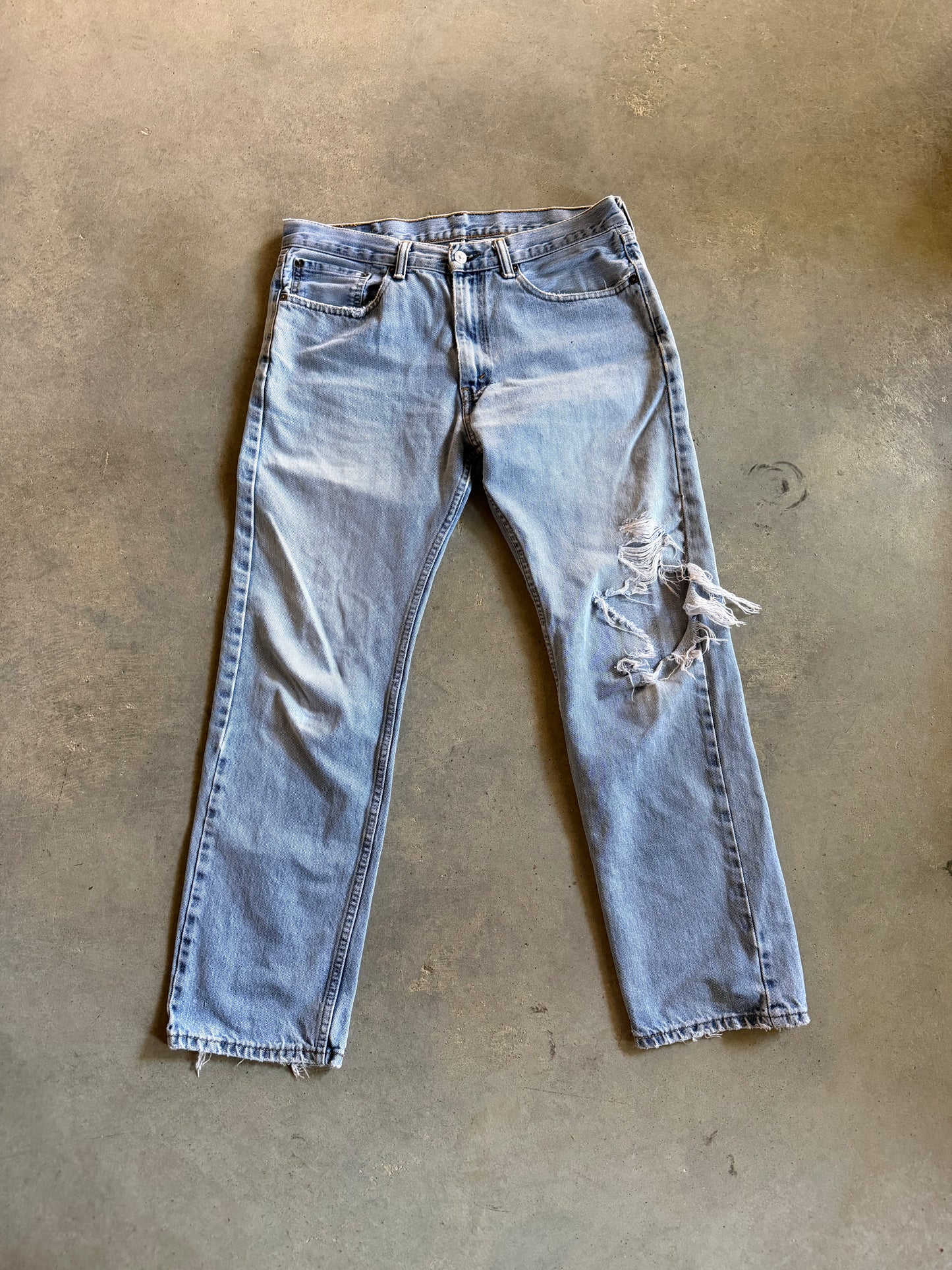 VTG Levis 505 Light Wash Denim Jeans Sz 34x32