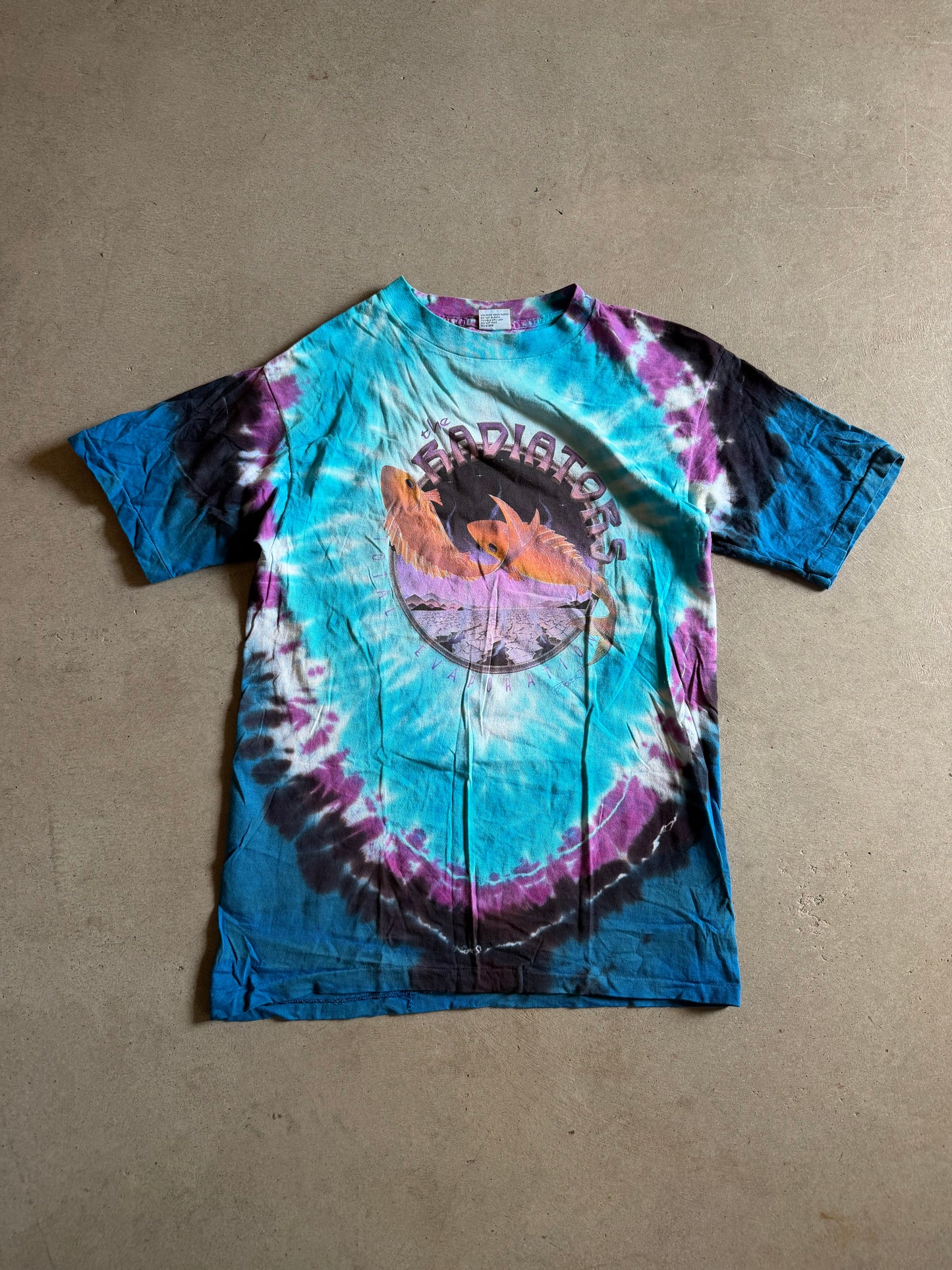 VTG The Radiators Total Evaporation Fish Tye-Dye Tee Sz L