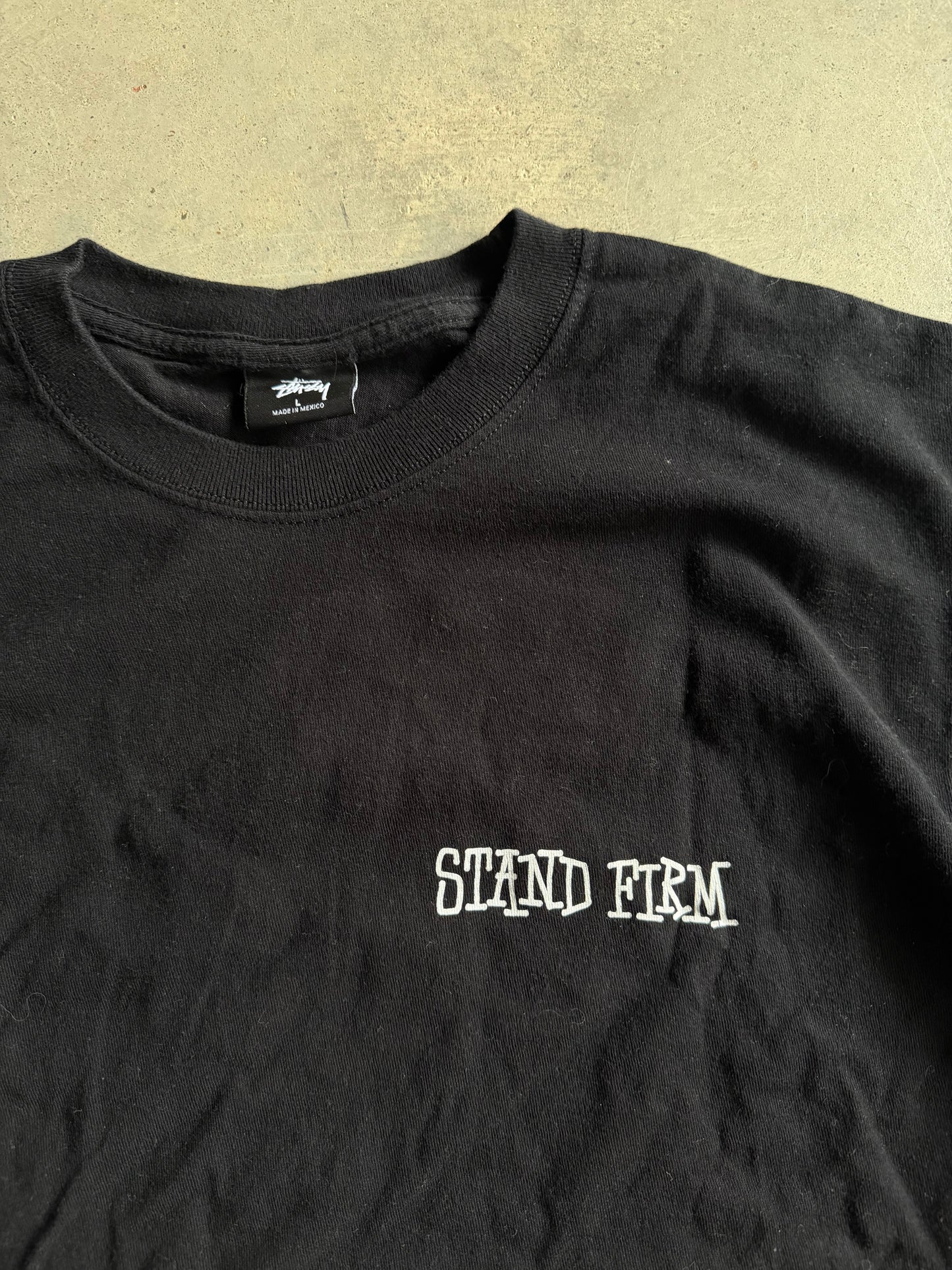 Stussy Stand Firm End Racism Now Tee Sz L