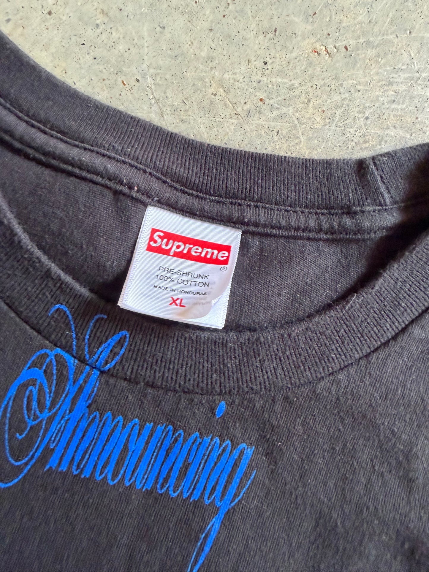 Supreme Announcing Black Tee Sz XL