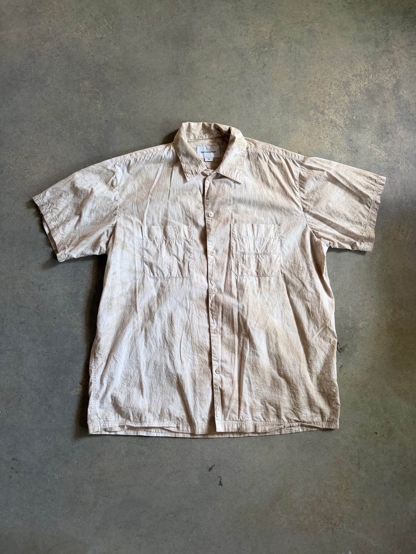 Thisisneverthat Brown Button Up Shirt Sz M