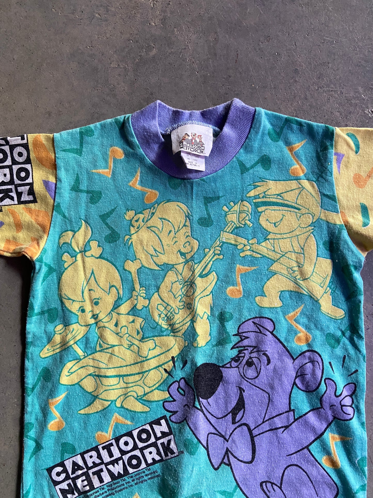 VTG Cartoon Network Blue/Yellow Onesie Sz 12 Months