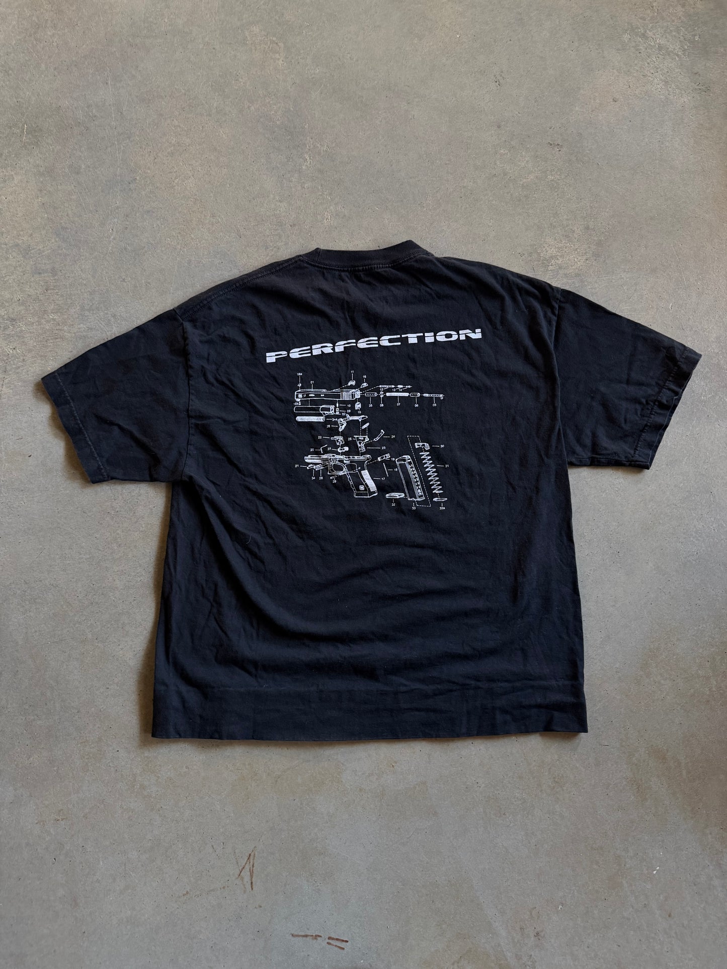 VTG Glock Perfection Blueprint Tee Sz XL