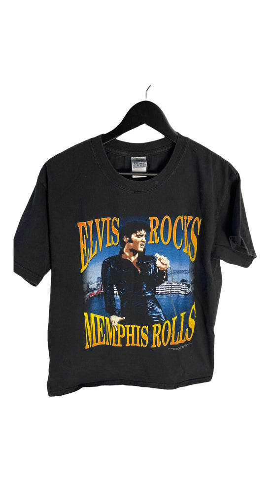 Load image into Gallery viewer, VTG Elvis Memphis Rocks and Roll Tee Sz Small
