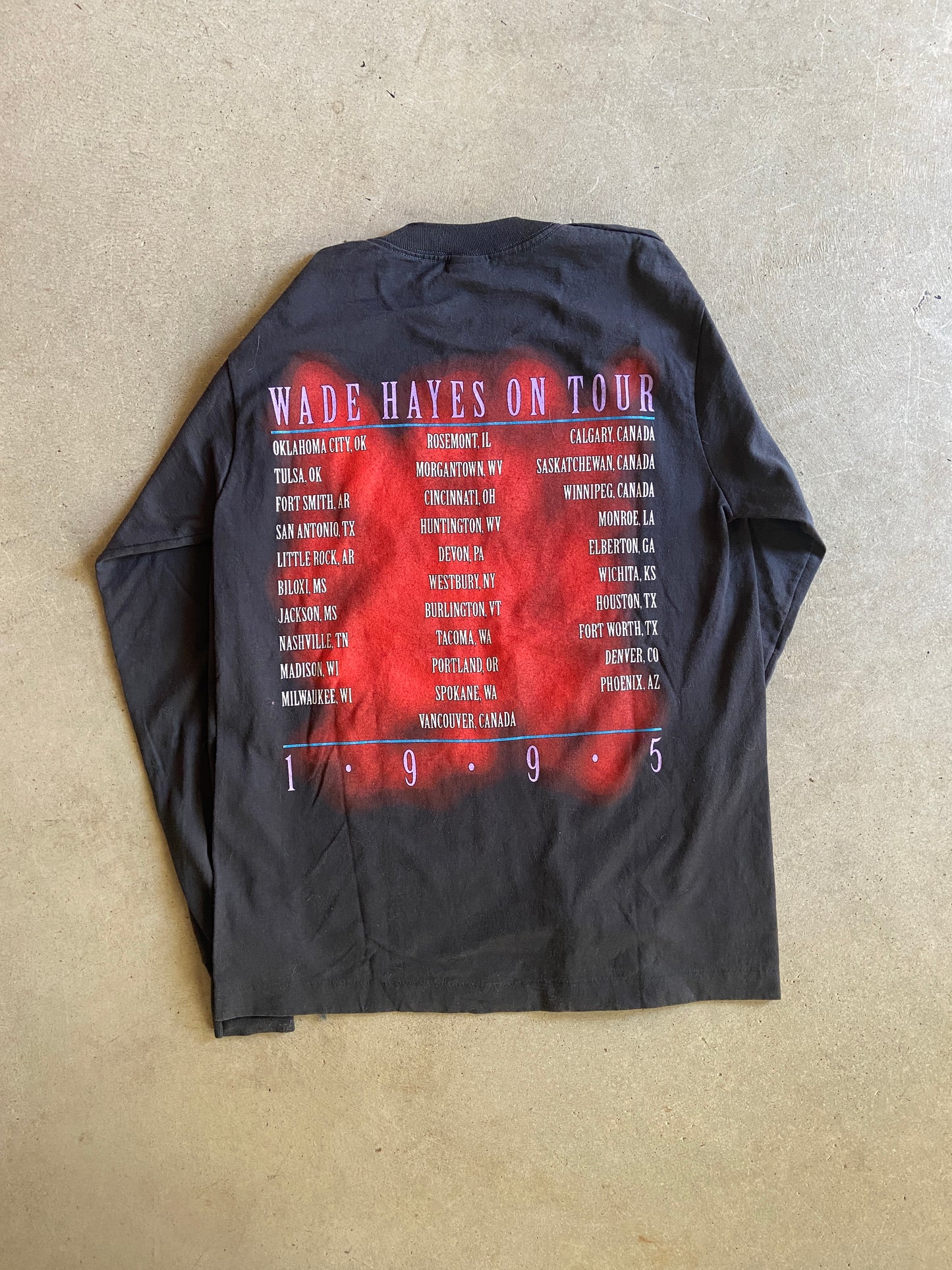 VTG Wade Hayes What I Meant To Say LS Tee Sz M