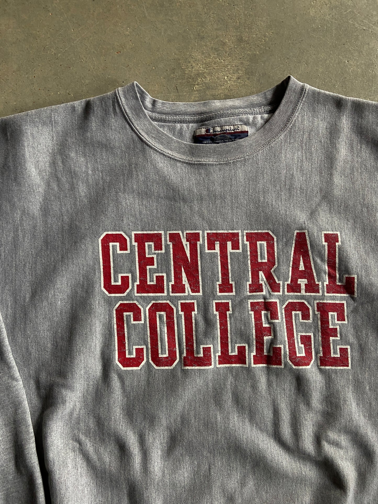 Y2K Champion Central College Reverse Weave Sweater Sz XL