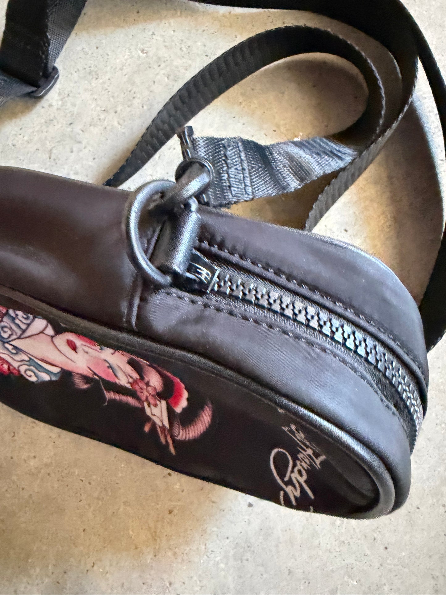 Y2K Ed Hardy Geisha Wallet Satchel Pouch Bag