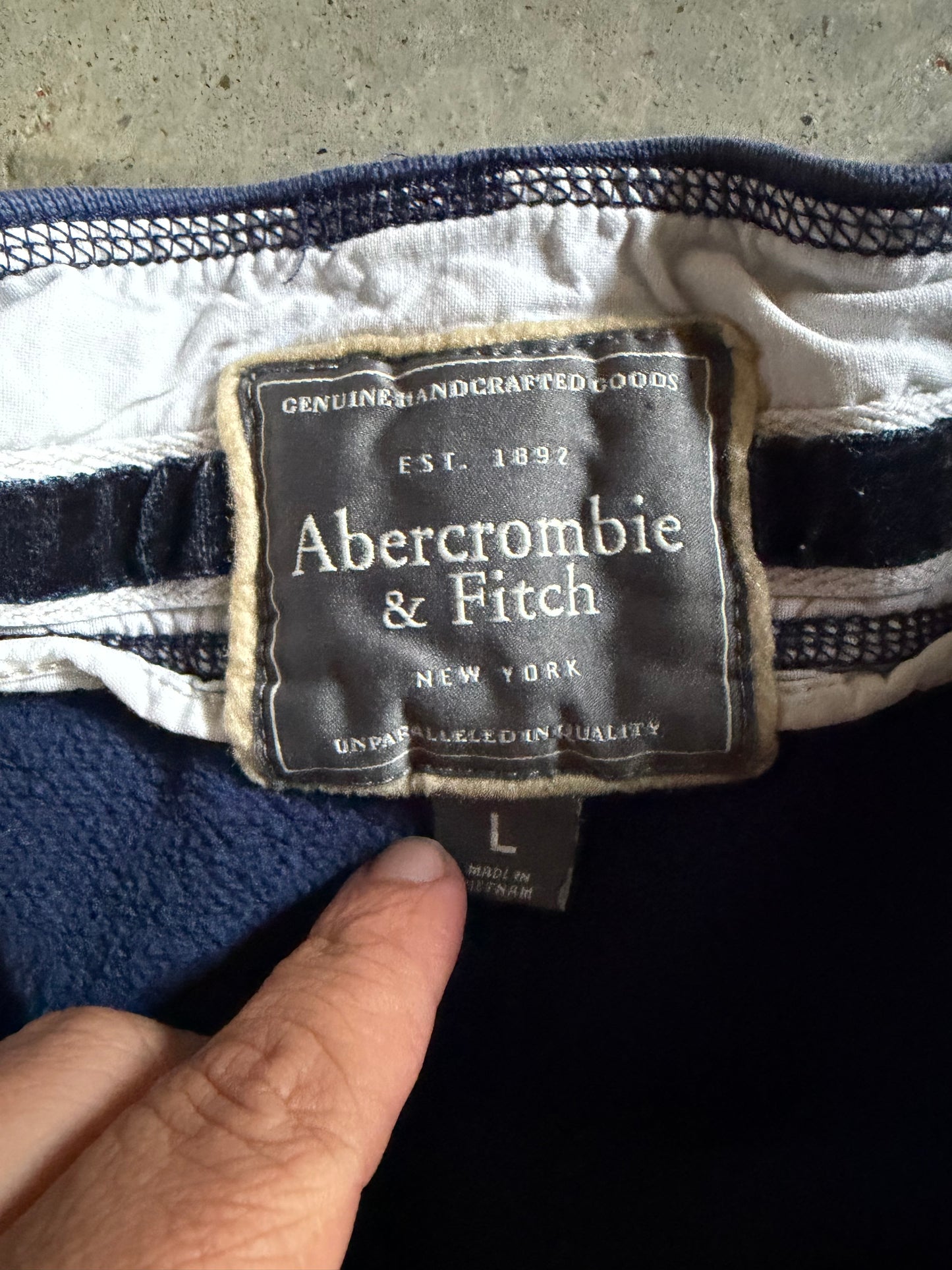 Abercrombie & Fitch Navy Blue Sweat Shorts Sz L