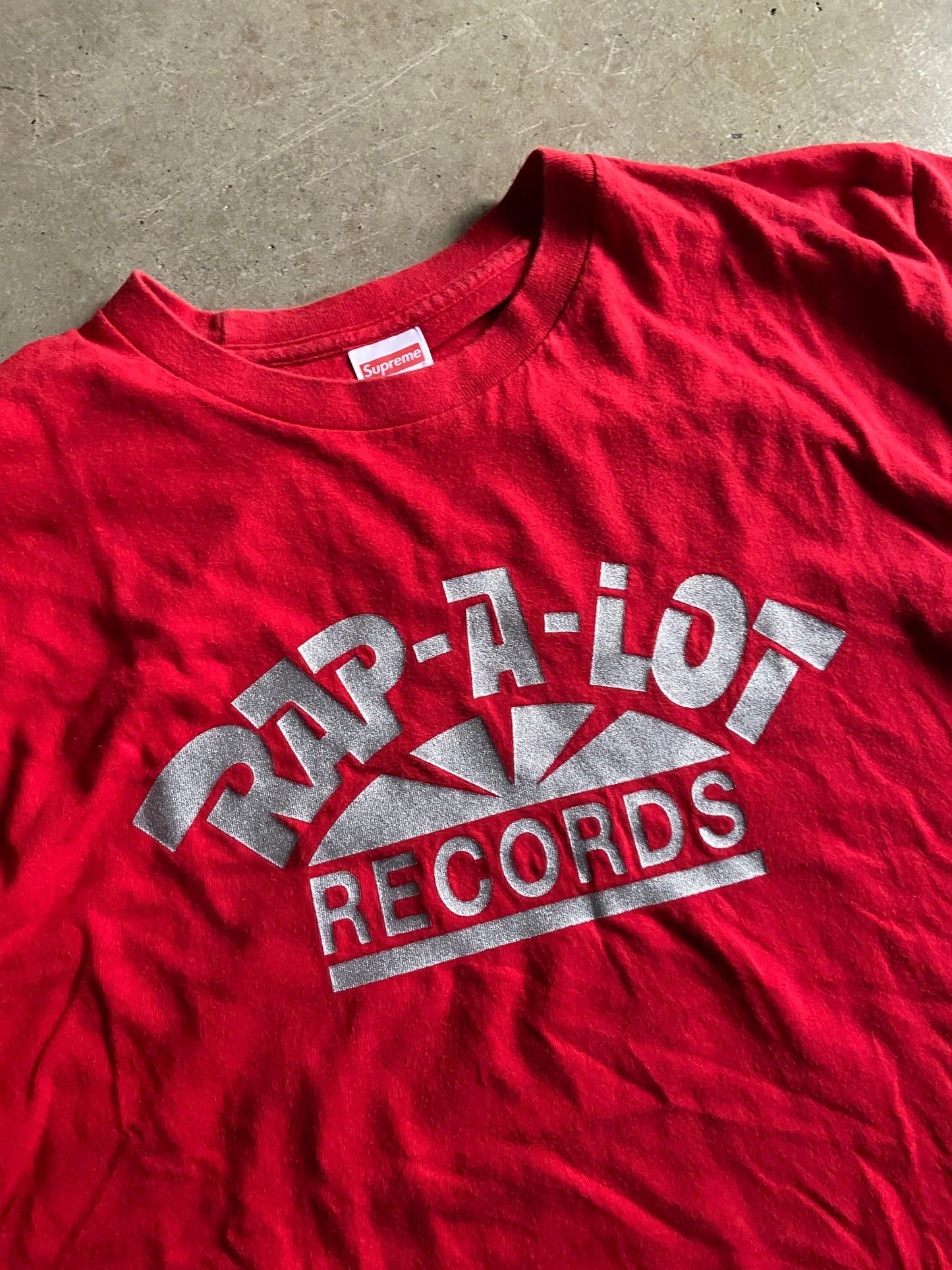 Supreme SS17 Rap A Lot Records Red Tee Sz L