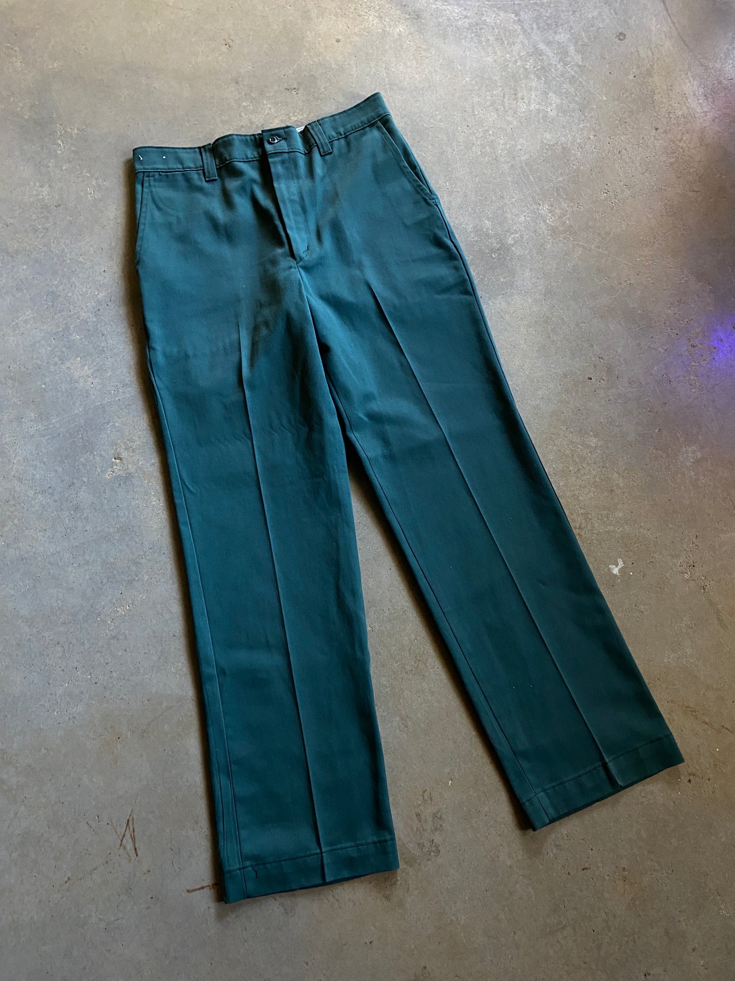 VTG Big Ben Emerald Green Work Pants Sz 34x32