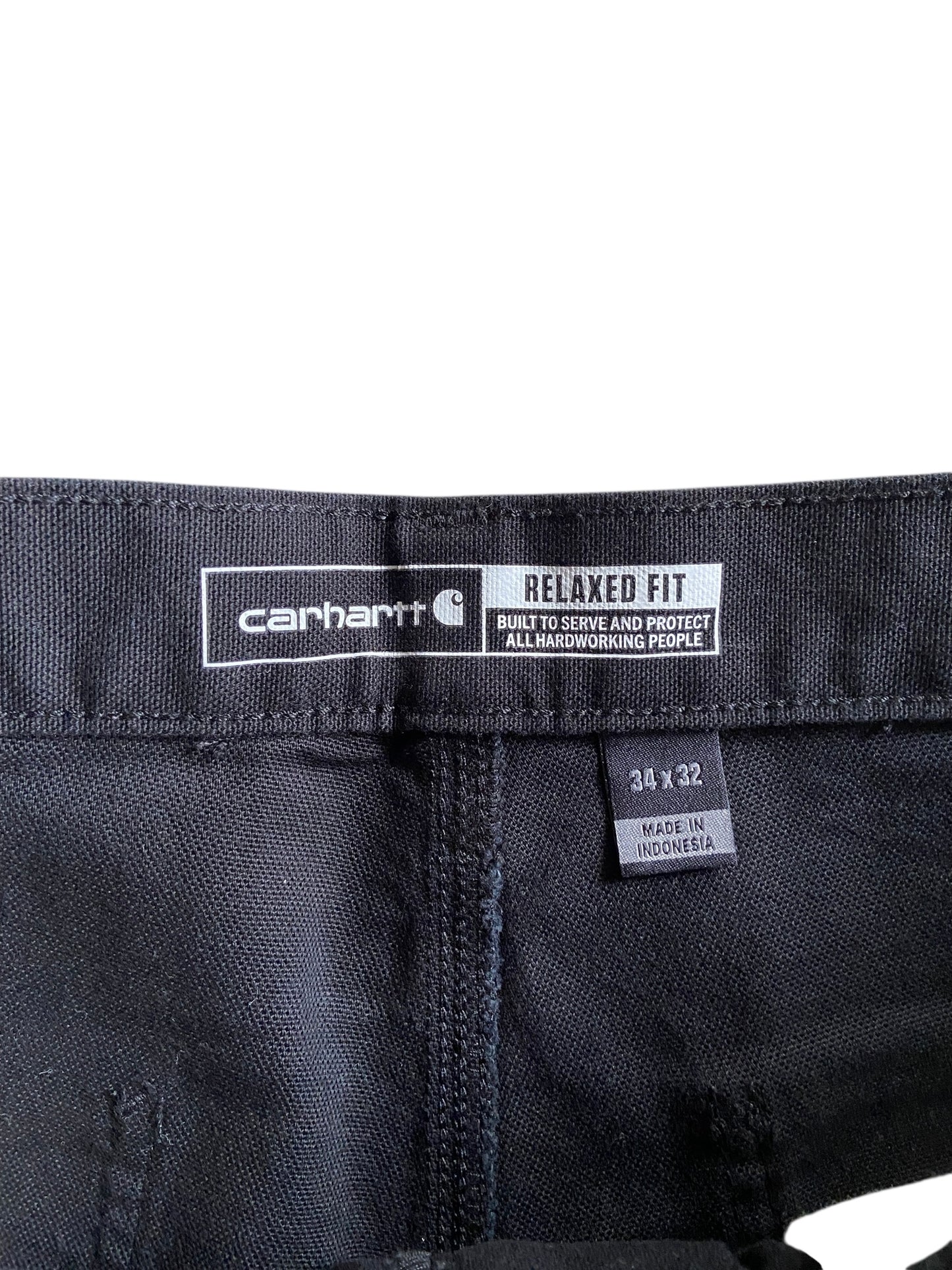 Carhartt Black Double Knee Jeans Sz 34x32