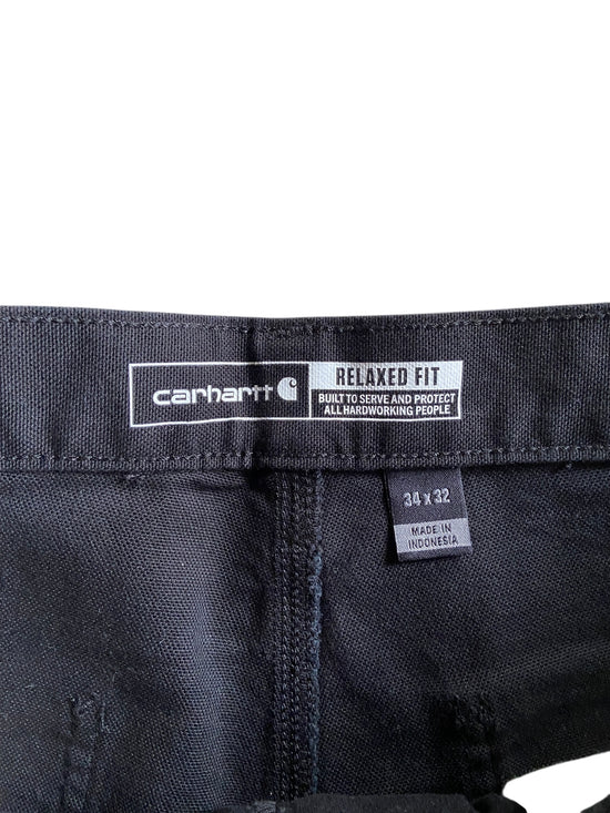 Carhartt Black Double Knee Jeans Sz 34x32
