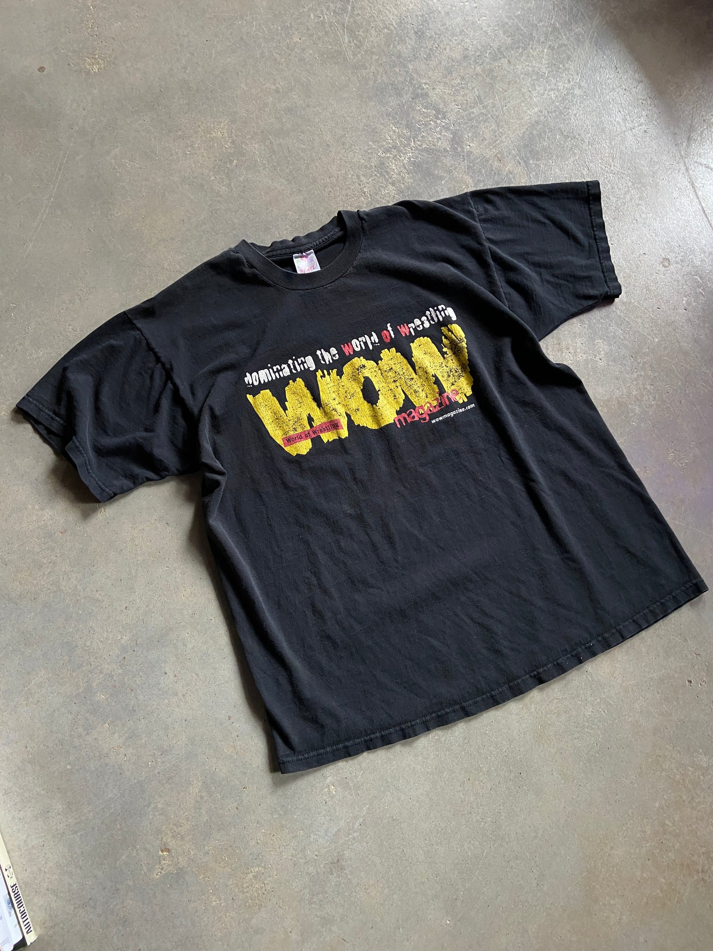 VTG World of Wrestling Magazine Tee Sz XL