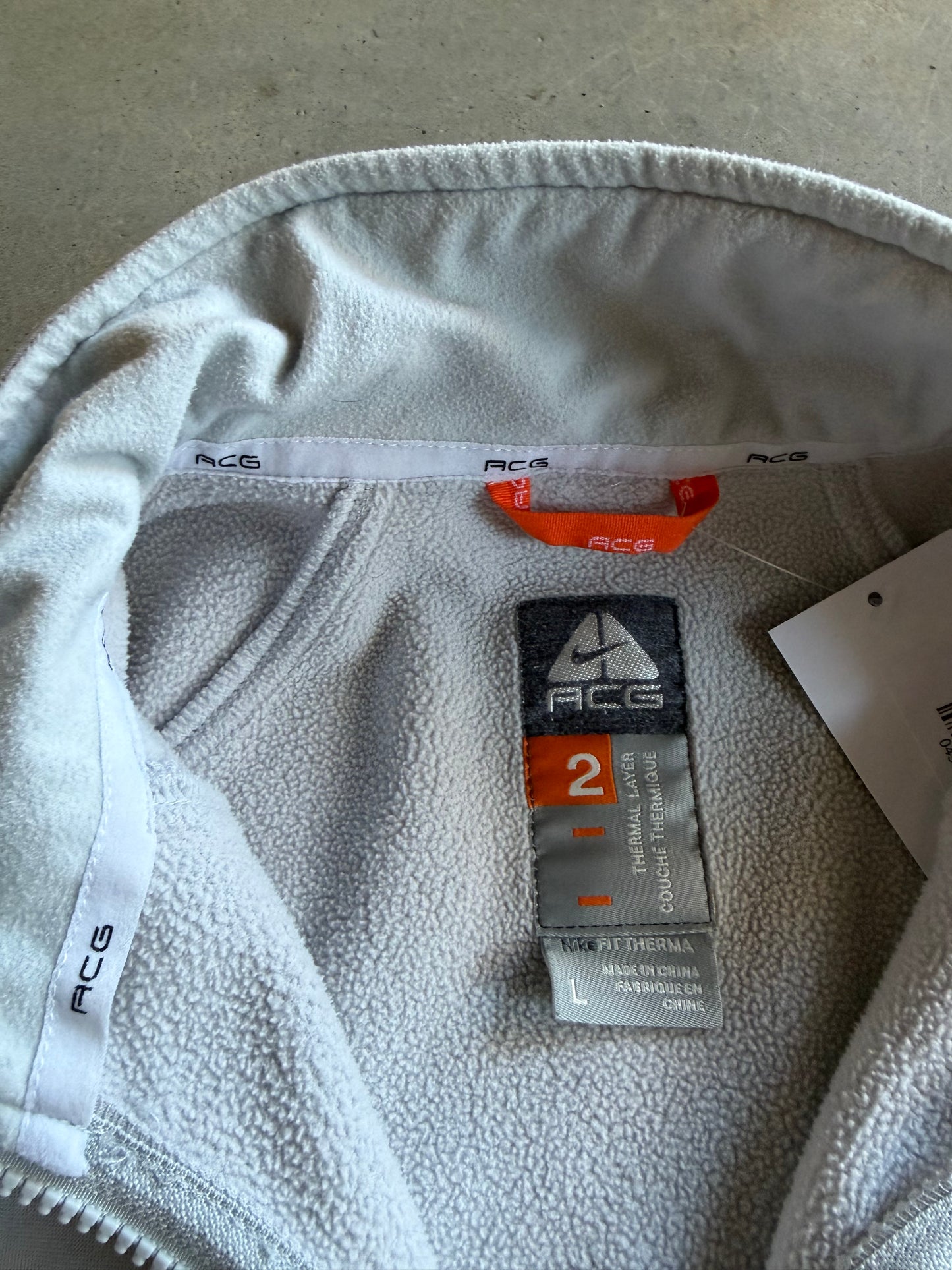 Y2K Nike ACG Grey Track Jacket Sz M