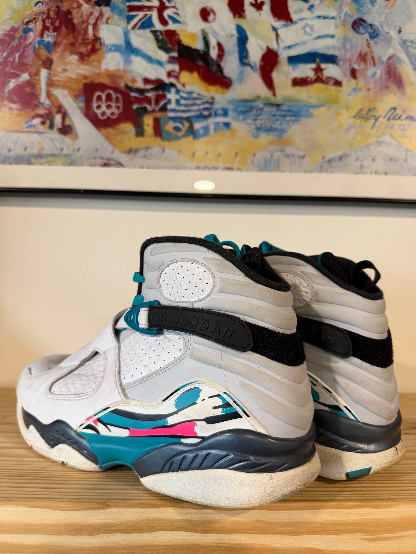 Preowned Jordan 8 Retro South Beach Sz 11M/12.5W